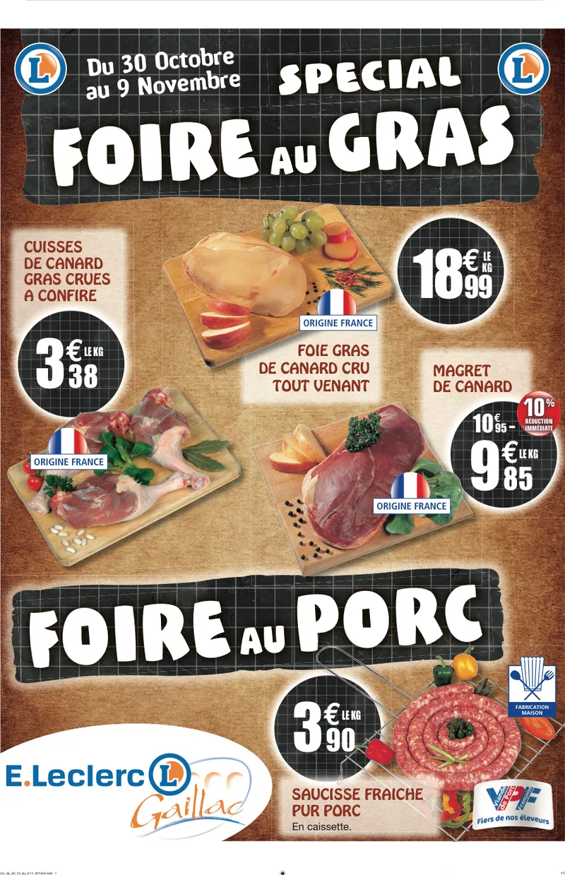 Prospectus E.Leclerc Gaillac Foire au gras